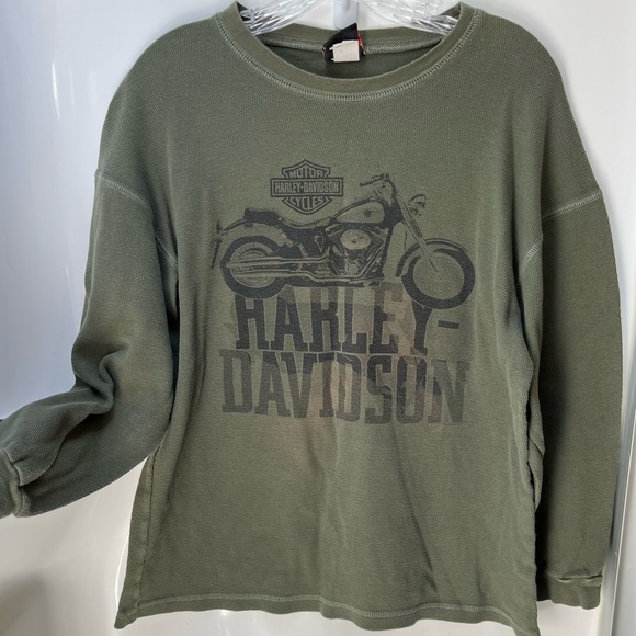 Harley-Davidson Other - Harley-Davidson Made in the USA waffle knit long sleeve shirt